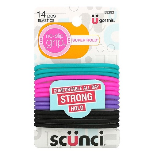 Scunci no damage elastic comfortable all day medium hold bright